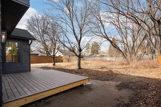 wooden terrace with fence