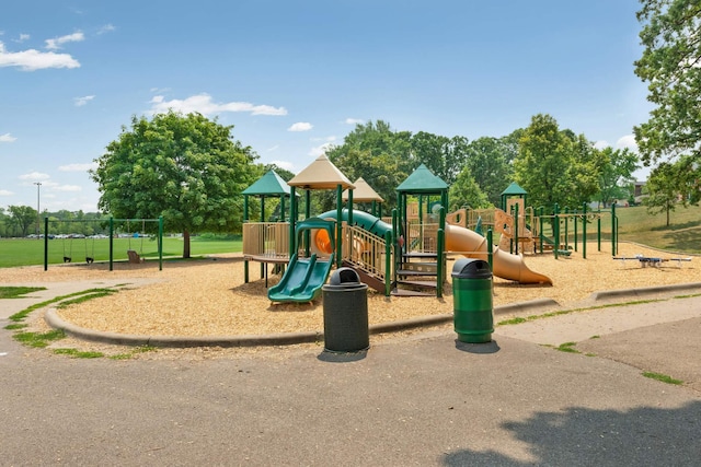 view of community jungle gym