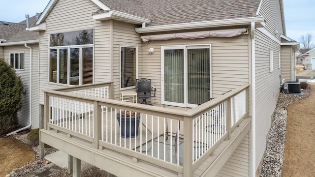 deck featuring central AC