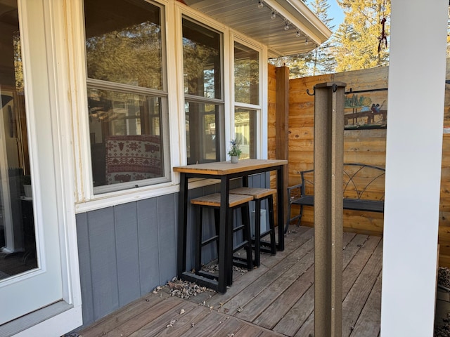 view of wooden deck