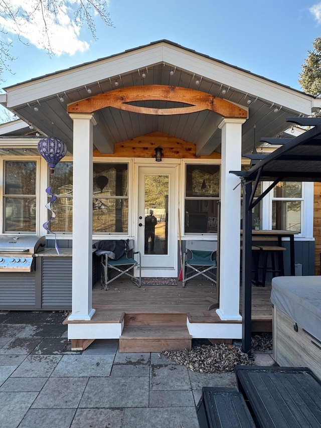 1903 Lenore Ln, Red Wing, MN 55066 - property entrance with a wooden deck