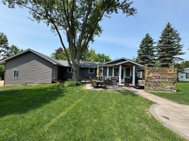 1903 Lenore Ln, Red Wing, MN 55066 - rear view of property with a lawn, a patio area, and entry steps
