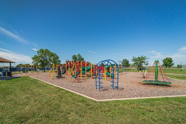 community play area featuring a yard