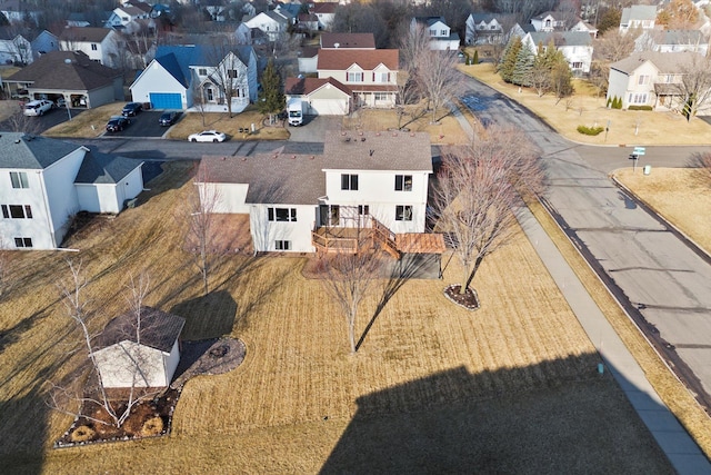 bird's eye view with a residential view