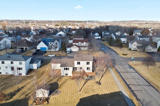 bird's eye view with a residential view