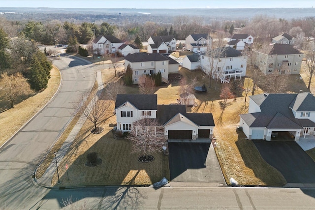 aerial view featuring a residential view