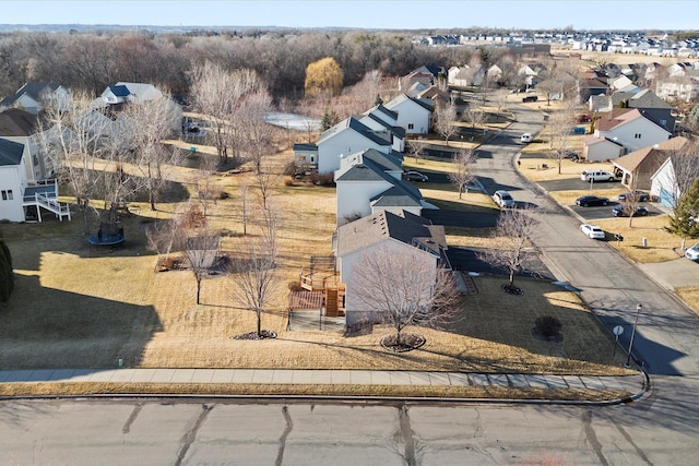 bird's eye view with a residential view