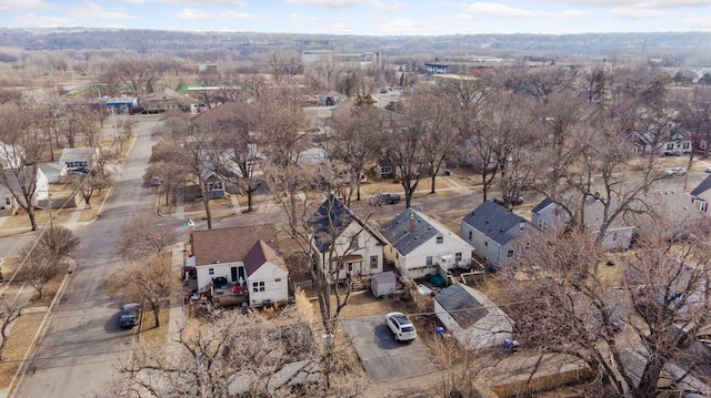 bird's eye view with a residential view