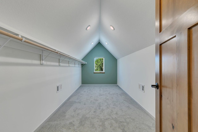 6624 Captains Cir NW, Sauk Rapids, MN 56379 - additional living space featuring carpet floors, lofted ceiling, and recessed lighting