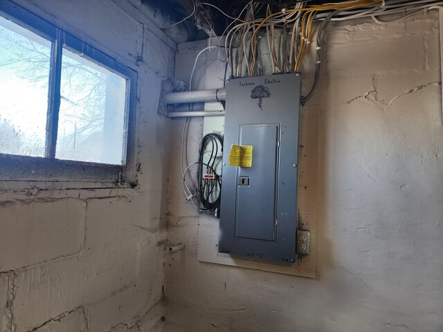 utility room featuring electric panel