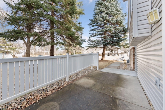 view of patio with fence