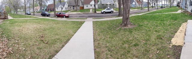 view of yard with a residential view