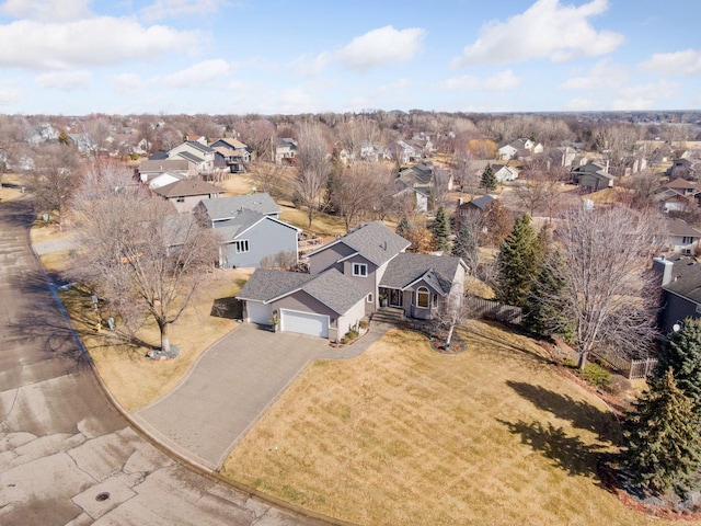 aerial view featuring a residential view