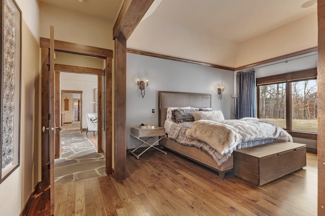 bedroom featuring hardwood / wood-style flooring