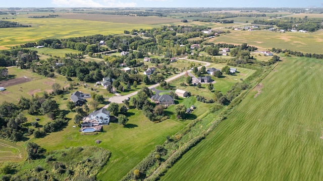 bird's eye view featuring a rural view