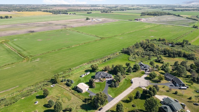 bird's eye view featuring a rural view