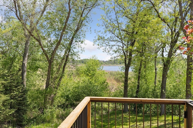 6 Black Lake Rd, North Oaks, MN 55127 - wooden terrace featuring a water view