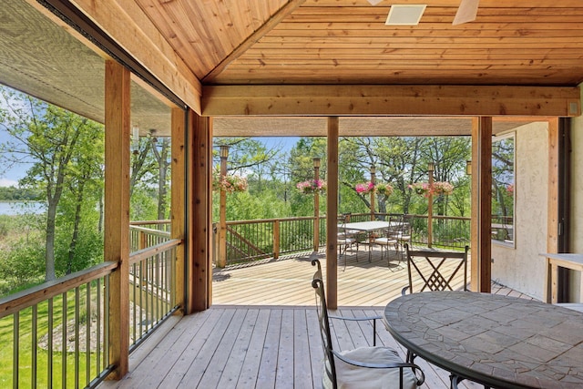 6 Black Lake Rd, North Oaks, MN 55127 - sunroom with outdoor dining area