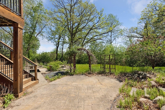 6 Black Lake Rd, North Oaks, MN 55127 - view of patio featuring stairs