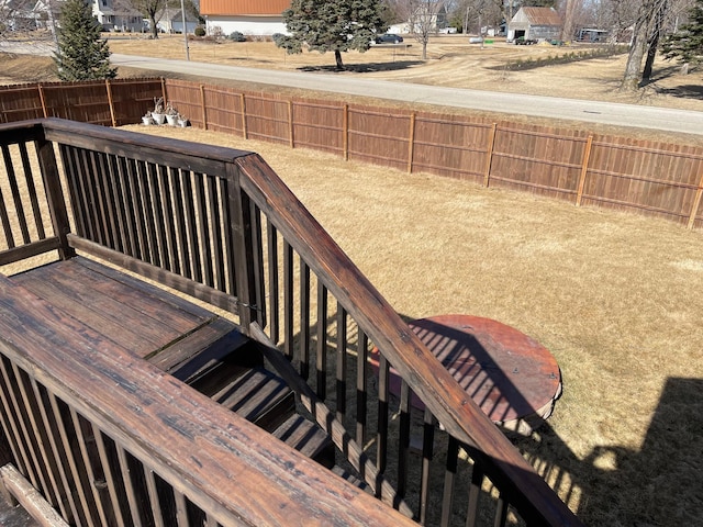 wooden terrace with fence