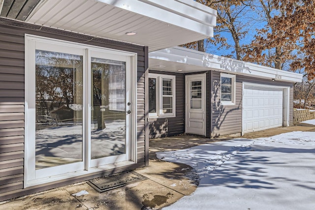 exterior space with an attached garage