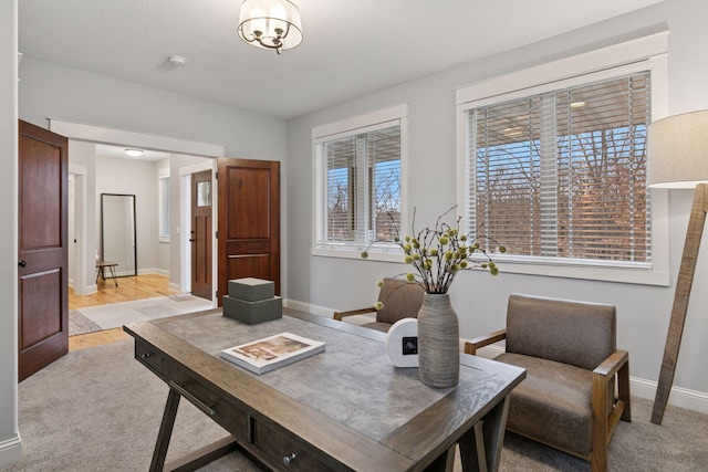 18928 Katrine Ct, Lakeville, MN 55044 - office area with baseboards and light carpet