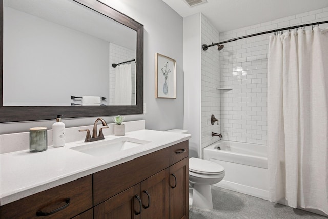 18928 Katrine Ct, Lakeville, MN 55044 - full bathroom with vanity, toilet, and shower / tub combo