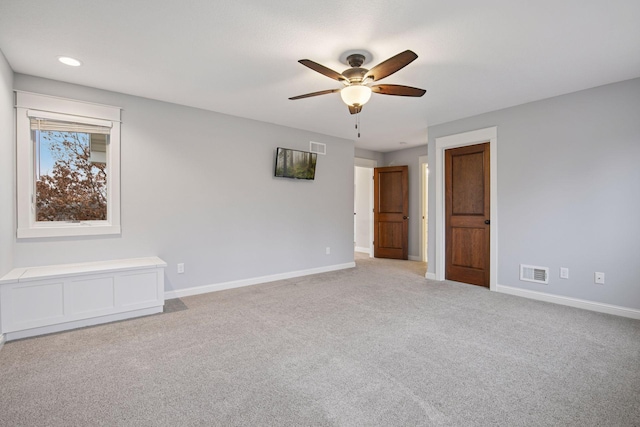 18928 Katrine Ct, Lakeville, MN 55044 - empty room with ceiling fan, baseboards, carpet flooring, and recessed lighting