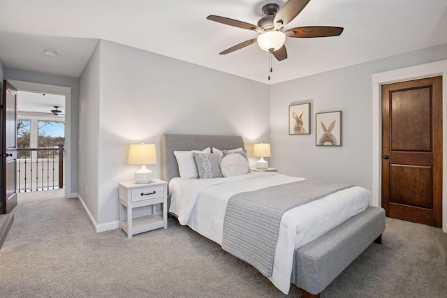 18928 Katrine Ct, Lakeville, MN 55044 - bedroom with carpet floors, a ceiling fan, and baseboards