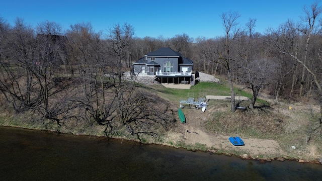 11999 Lake Maud Trl, Lake Eunice Twp, MN 56511 - exterior space with a water view and a view of trees