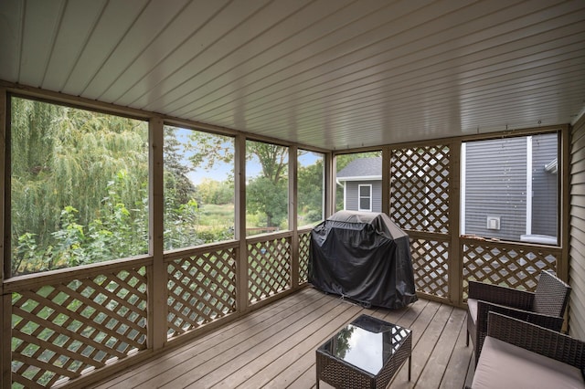 view of sunroom