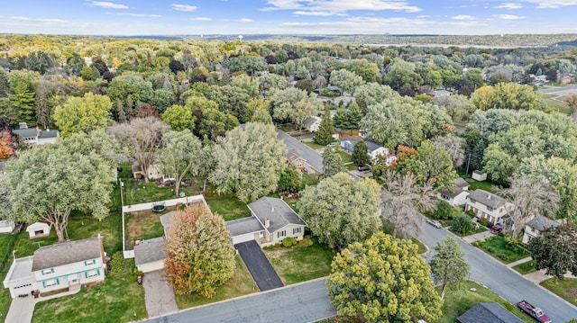 drone / aerial view with a residential view