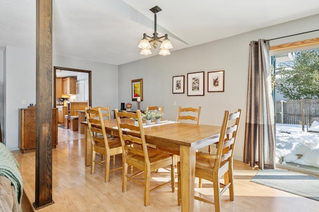 dining room featuring light wood-style floors