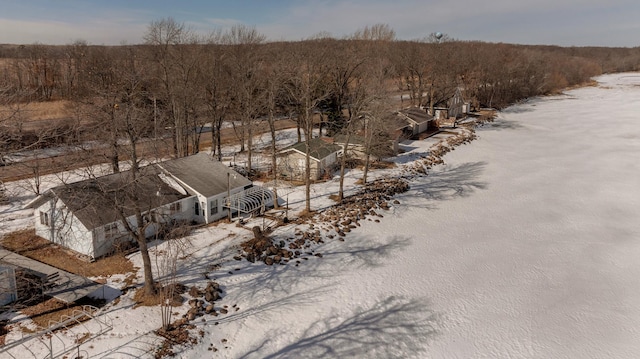 view of snowy aerial view