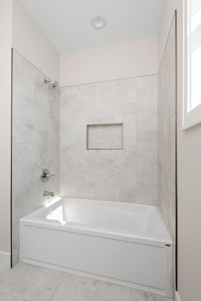 full bathroom with bathing tub / shower combination