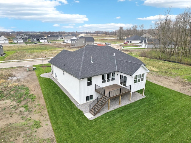 drone / aerial view featuring a residential view