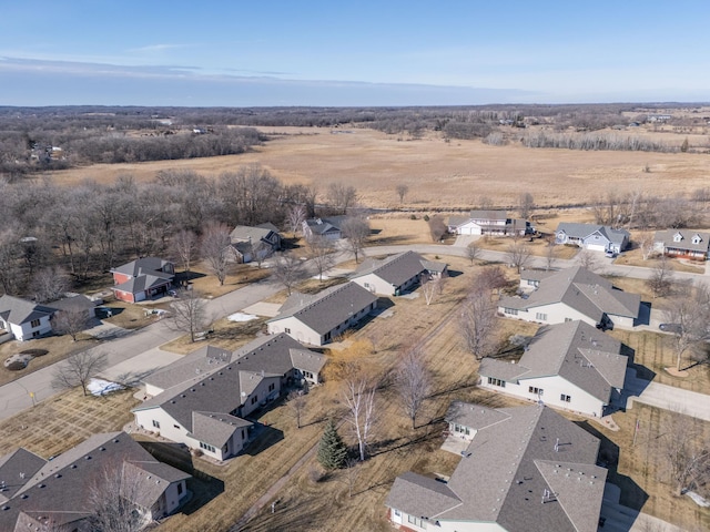 aerial view with a residential view