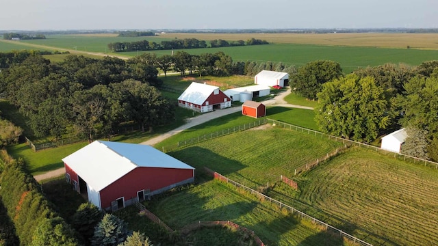 bird's eye view featuring a rural view