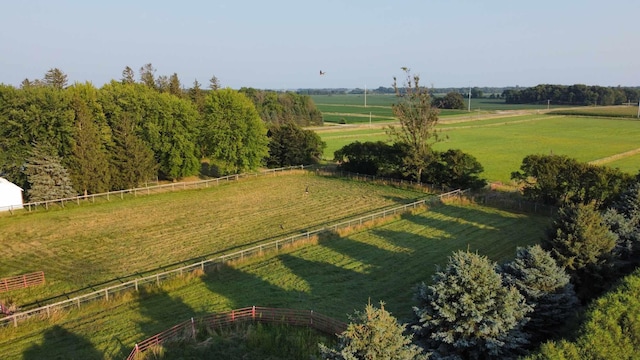 drone / aerial view featuring a rural view