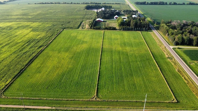 drone / aerial view featuring a rural view