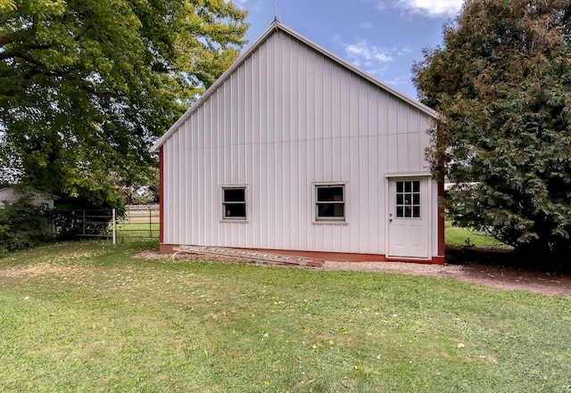 view of outdoor structure featuring fence