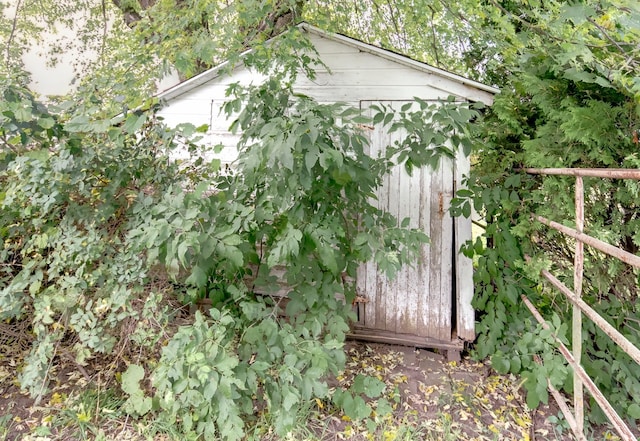 view of shed