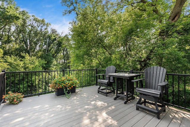 view of wooden deck