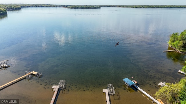 water view with a dock