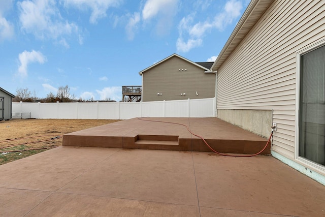 view of patio / terrace with a fenced backyard