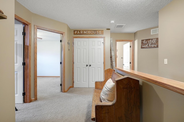 5108 Harvest Curv, Mayer, MN 55360 - hall with carpet floors, baseboards, a textured ceiling, and visible vents