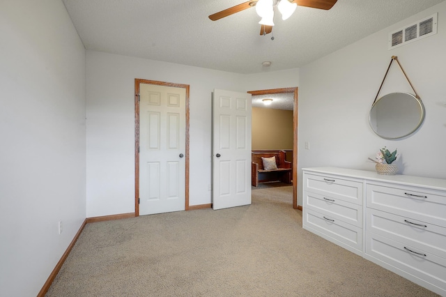 5108 Harvest Curv, Mayer, MN 55360 - bedroom with visible vents, a ceiling fan, baseboards, and light colored carpet