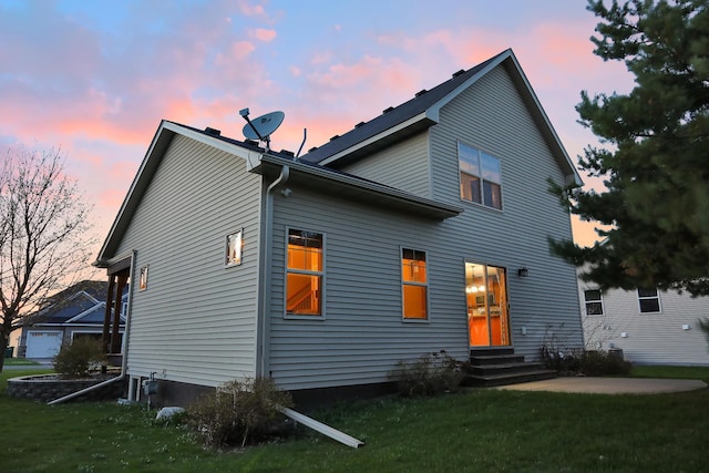 5108 Harvest Curv, Mayer, MN 55360 - rear view of property with a lawn and entry steps