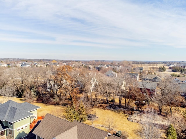 bird's eye view with a residential view