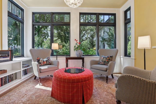 sunroom / solarium featuring plenty of natural light